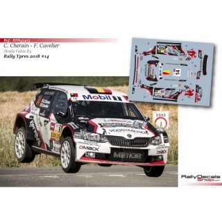 Decal 1/43 - Cedric Cherain - Skoda Fabia R5 - Rally Ypres 2018