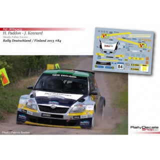 Decal 1/43 - Hayden Paddon - Skoda Fabia S2000 - Rally Deutschland/ Finland 2013