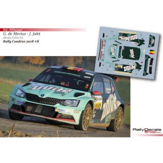 Decal 1/43 - Ghislain de Mevius - Skoda Fabia R5 - Rally Condroz 2018