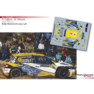 Decal 1/43 - Davide Caffoni - Skoda Fabia R5 - Rally MonteCarlo 2019