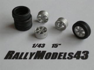 1/43 sada 4ks koleček 15" - 6 paprskový