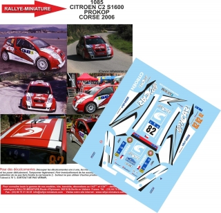 Decals 1/43  Citroen C2 S1600 - Tour de Corse 2006/ Prokop