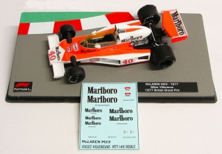 Decals "MARLBORO" - McLaren M23 1977/ Gilles Villeneuve