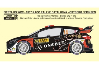 Decal 1/24 - Ford Fiesta RS WRC 2017 - RACC rallye Catalunya 2017 – Ostberg 