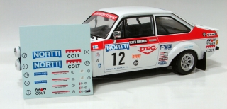 Decals 1/18 "Nortti" Ford Escort - 1000 Lakes 1976/ Airikkala (for SunStar)