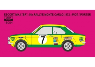 Decal 1/18 Reji Model - Ford Escort Mk.I - Rallye Monte Carlo 1972 "BP" LIMITED
