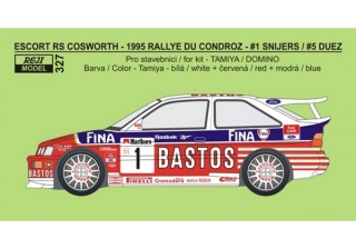 Decal 1/24 - Escort RS Cosworth - Bastos rally team - Rallye du Condroz 1995