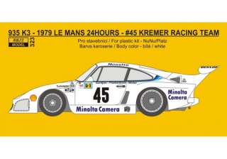 Decal 1/24 - Porsche 935 K3 - 1979 Le Mans 24 hours - Kremer Racing Team