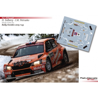 Decal 1/43 - Henning Solberg - Skoda Fabia R5 - Rally Sweden 2019