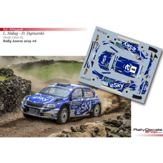 Decal 1/43 - Lukasz Habaj - Skoda Fabia R5 - Rally Azores 2019