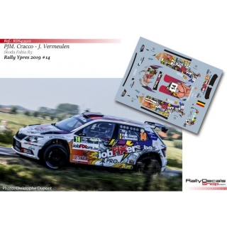 Decal 1/43 - Pieter Jean Michiel Cracco - Skoda Fabia R5 - Rally Ypres 2019