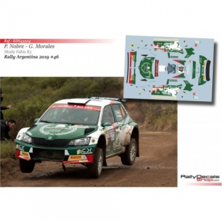 Decal 1/43 - Paulo Nobre - Skoda Fabia R5 - Rally Argentina 2019