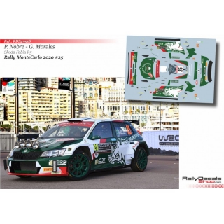 Decal 1/43 - Paulo Nobre - Skoda Fabia R5 - Rally MonteCarlo 2020