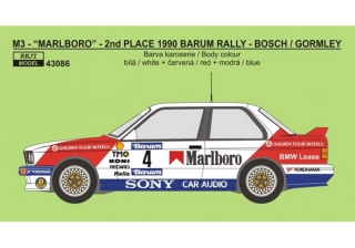 Decal 1/43 Reji Model - BMW M3 - 1990 Barum rallye - J.Bosch / K.Gormley