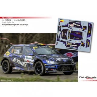 Decal 1/43 - Guillaume Dilley - Skoda Fabia R5 - Rally Haspengouw 2020