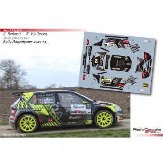 Decal 1/43 - Sébastien Bedoret - Skoda Fabia R5 Evo - Rally Haspengouw 2020