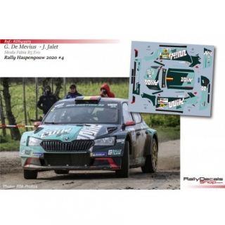 Decal 1/43 - Ghislain de Mevius - Skoda Fabia R5 Evo - Rally Haspengouw 2020