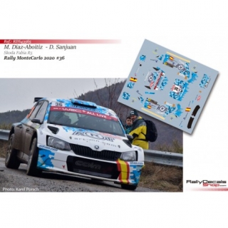 Decal 1/43 - Miguel Díaz Aboitiz - Skoda Fabia R5 - Rally MonteCarlo 2020