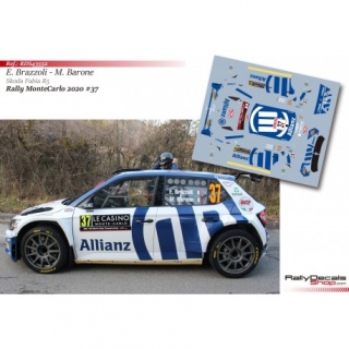 Decal 1/43 - Enrico Brazzoli - Skoda Fabia R5 - Rally MonteCarlo 2020