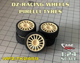 Transkit 1/24 MF Zone - OZ-Racing 15/4 + Pirelli Tyres for Hasegawa Focus RS WRC