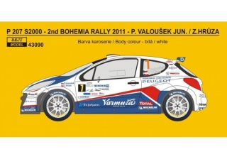 Decal 1/43 Reji Model - Peugeot 207 S2000 "Delimax" Bohemia Rally 2011