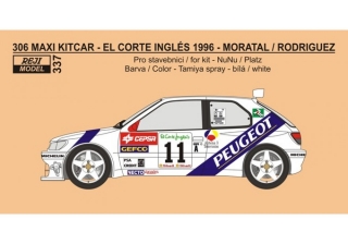 Decal 1/24 - Peugeot 306 Maxi KitCar - 1996 Rallye El Corte Inglés - Moratal