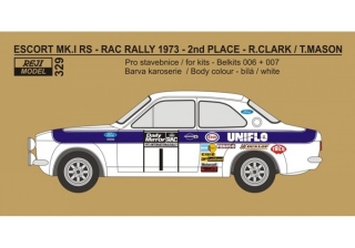 Decal 1/24 - Ford Escort Mk.I - Daily Mirror RAC Rallye 1973 - #1 Clark / Mason
