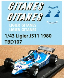 Decals "GITANES" - LIGIER JS11 1980