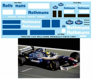Decals "Rothmans" WILLIAMS RENAULT FW19 1997
