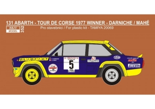 Decal 1/20 - Fiat 131 Abarth - 1977 Tour de Corse rallye winner