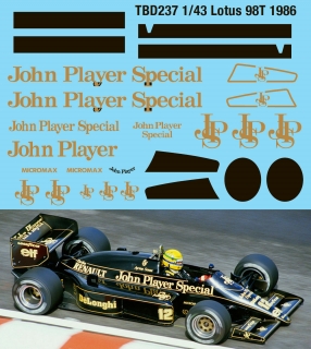 Decals - Lotus 98T John Player Special