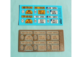 Decal + P/E 1/24 - Czechoslovak + Czech register plates for trucks
