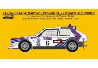 Decal 1/24 - Lancia Delta S4 - "Martini" 1985 RAC rallye winner 
