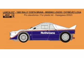 Decal 1/24 - Lancia 037 - 1985 Rally Costa Brava - Rothmans logos