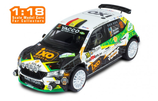 1/18  ŠKODA FABIA R5 EVO #18 C. DE CECCO-J. HUMBLET RALLY CONDROZ 2019