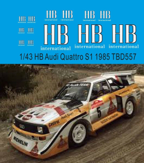 Decals "HB" - Audi Quattro S1 1985