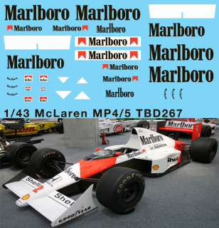 Decals "MARLBORO" - McLaren Honda MP4/5 Ayrton Senna 1989