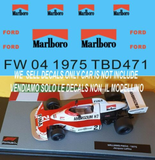 Decals "MARLBORO" - Williams FW04 1975 J.Laffite