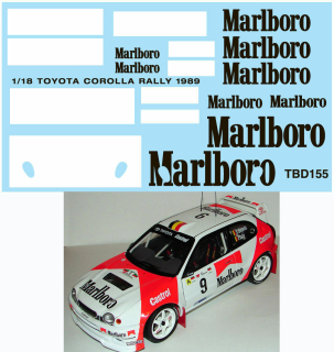 Decals 1/18 "MARLBORO" - Toyota Corolla WRC1989