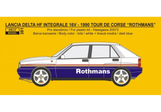 Decal 1/24 - Lancia Delta HF Integrale 16V - 1990 Tour de Corse - Rothmans logos