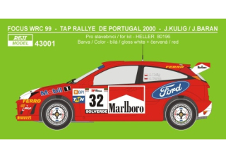 Decal 1/43 Reji Model - Ford Focus WRC - Portugal 01/ J. Kulig