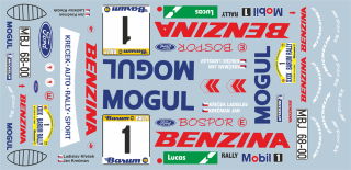 Decal 1/43 MF Zone - Ford Escort RS Cosworth/ Krecek – Barum Rally 1999