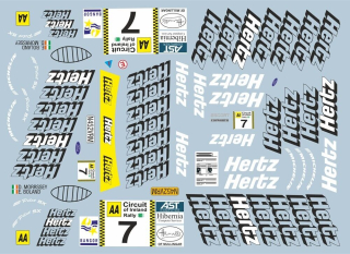 Decal 1/24 MF Zone - Ford Escort RS Cosworth Boland - Circuit of Ireland 1997