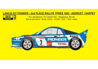 Transkit 1/24 - Lancia 037 „Pioneer“ - Rallye Ypres 1983 - Andruet / Sappey