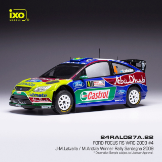 1/24 FORD FOCUS RS WRC 2009 #4 J-M.Latvalla - Winner Rally Sardegna 2009