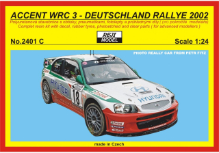 Resin kit 1/24 - Hyundai Accent WRC Evo3, Deutschland Rallye 2002/ Schwarz, Loix