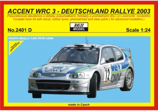 Resin kit 1/24 - Hyundai Accent WRC Evo3, Deutschland Rallye 2003/ M. Stohl