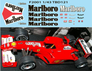 Decals "MARLBORO" - FERRARI F1 F2001 2001 MICHAEL SCHUMACHER
