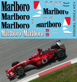 Decals "MARLBORO" - Ferrari F2002 Michael Schumacher Barrichello