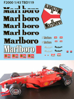 Decals "MARLBORO" - FERRARI F1 F2000 MICHAEL SCHUMACHER